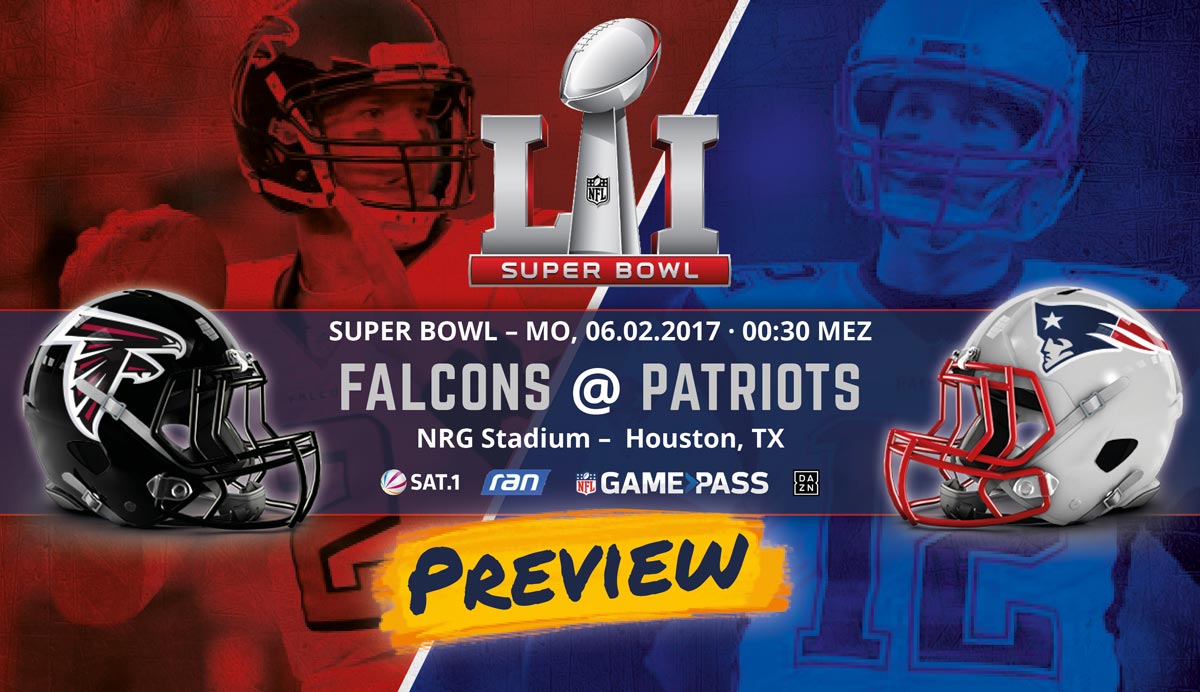 Preview: Postseason 2016 (Super Bowl LI) – Falcons @ Patriots