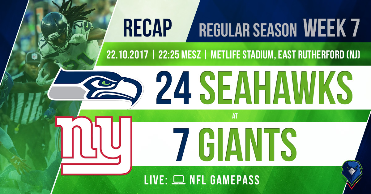 Recap: Regular Season 2017 (Week 7) – Seahawks @ Giants