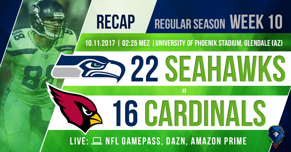 Recap: Regular Season (Week 10) – Seahawks @ Cardinals