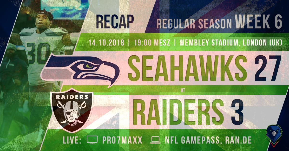 Recap: Regular Season 2018 (Week 6) – Seahawks @ Raiders