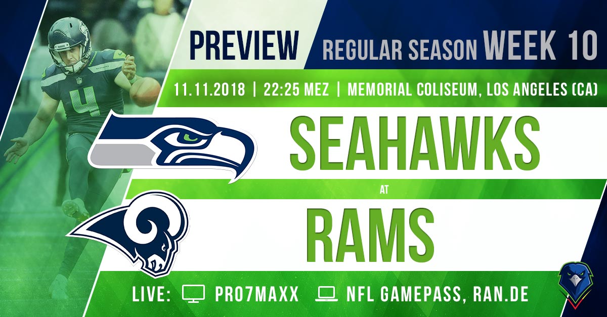 Preview: Regular Season 2018 (Week 10) – Seahawks @ Rams