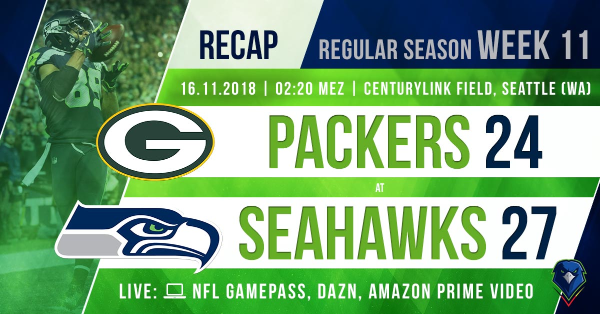 Recap: Regular Season 2018 (Week 11) – Packers @ Seahawks