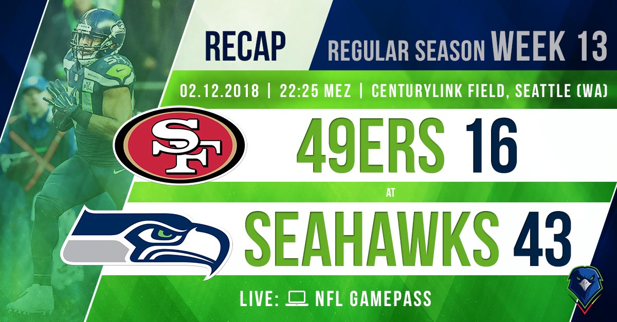 Recap: Regular Season 2018 (Week 13) – 49ers @ Seahawks