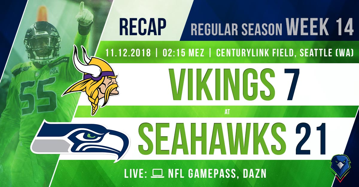 Recap: Regular Season 2018 (Week 14) – Vikings @ Seahawks