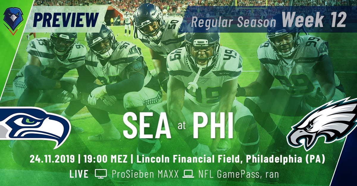 Preview: Regular Season 2019 (Week 12) – Seahawks @ Eagles