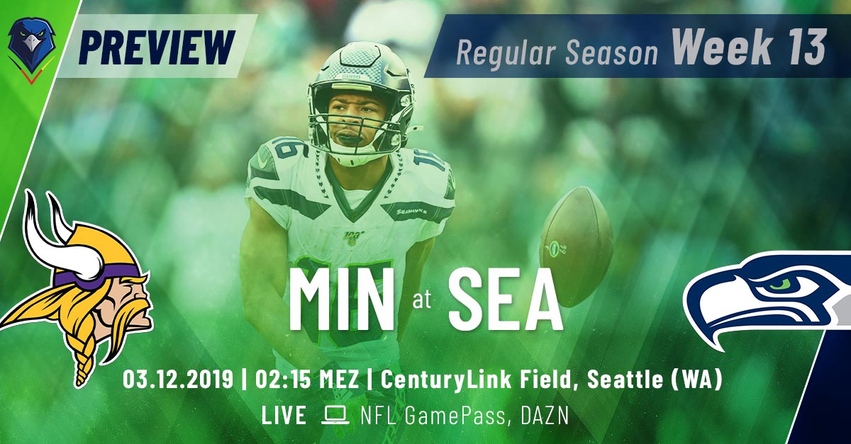 Preview: Regular Season 2019 (Week 13) – Vikings @ Seahawks