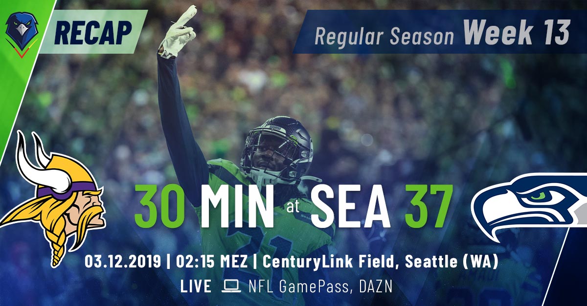 Recap: Regular Season 2019 (Week 13) – Vikings @ Seahawks