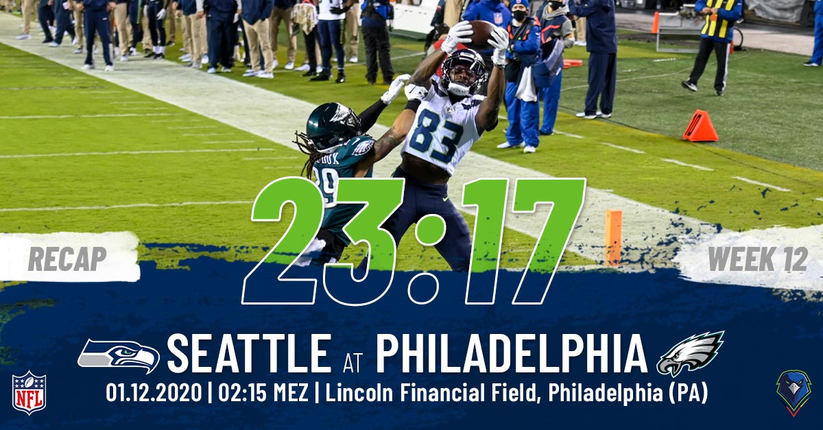 Recap: Regular Season 2020 (Week 12) – Seahawks @ Eagles