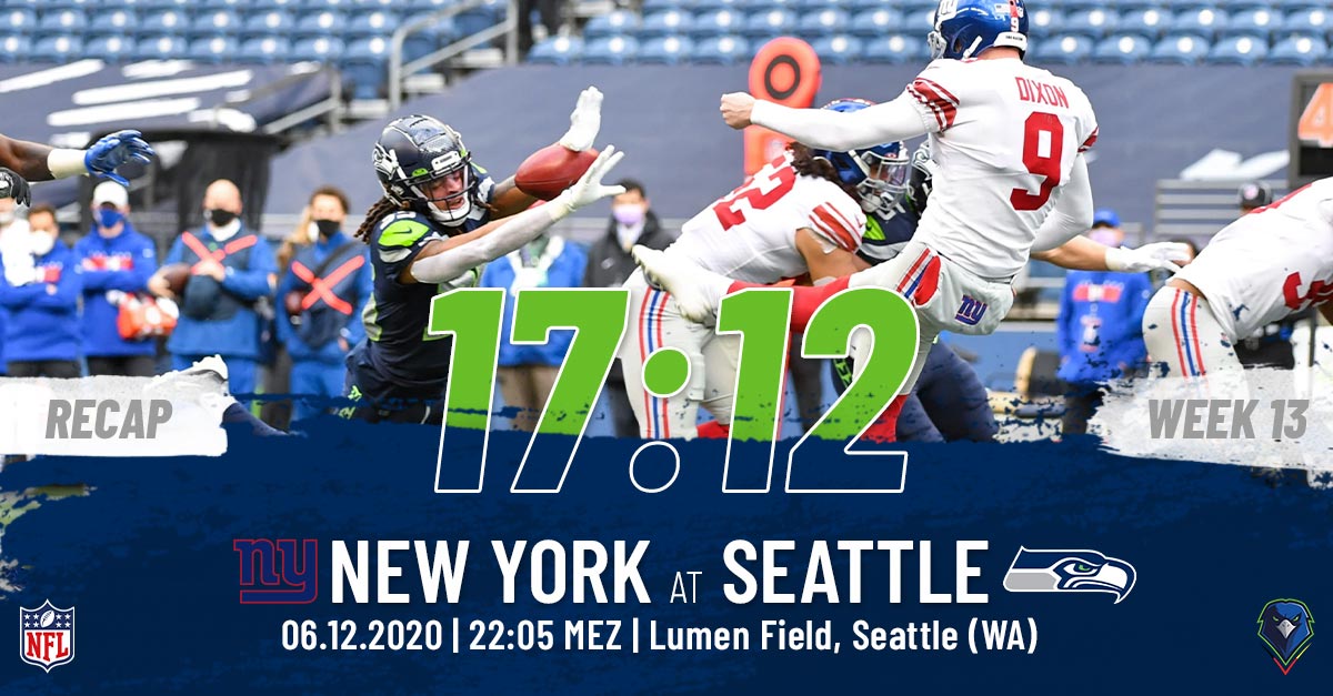 Recap: Regular Season 2020 (Week 13) – Giants @ Seahawks