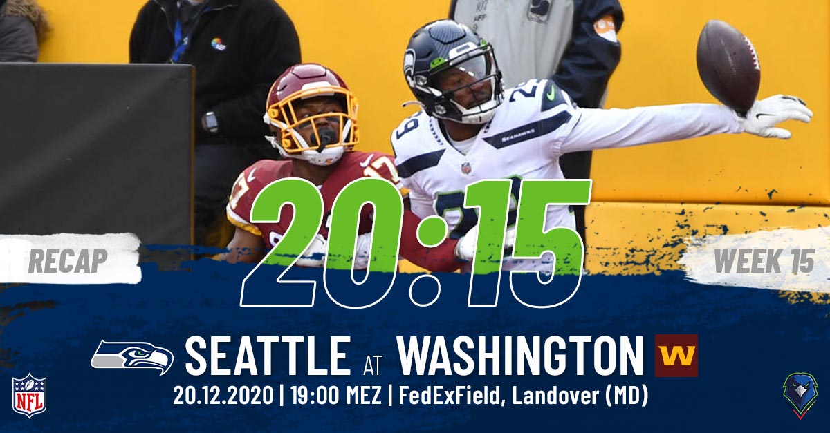 Recap: Regular Season 2020 (Week 15) – Seahawks @ Football Team