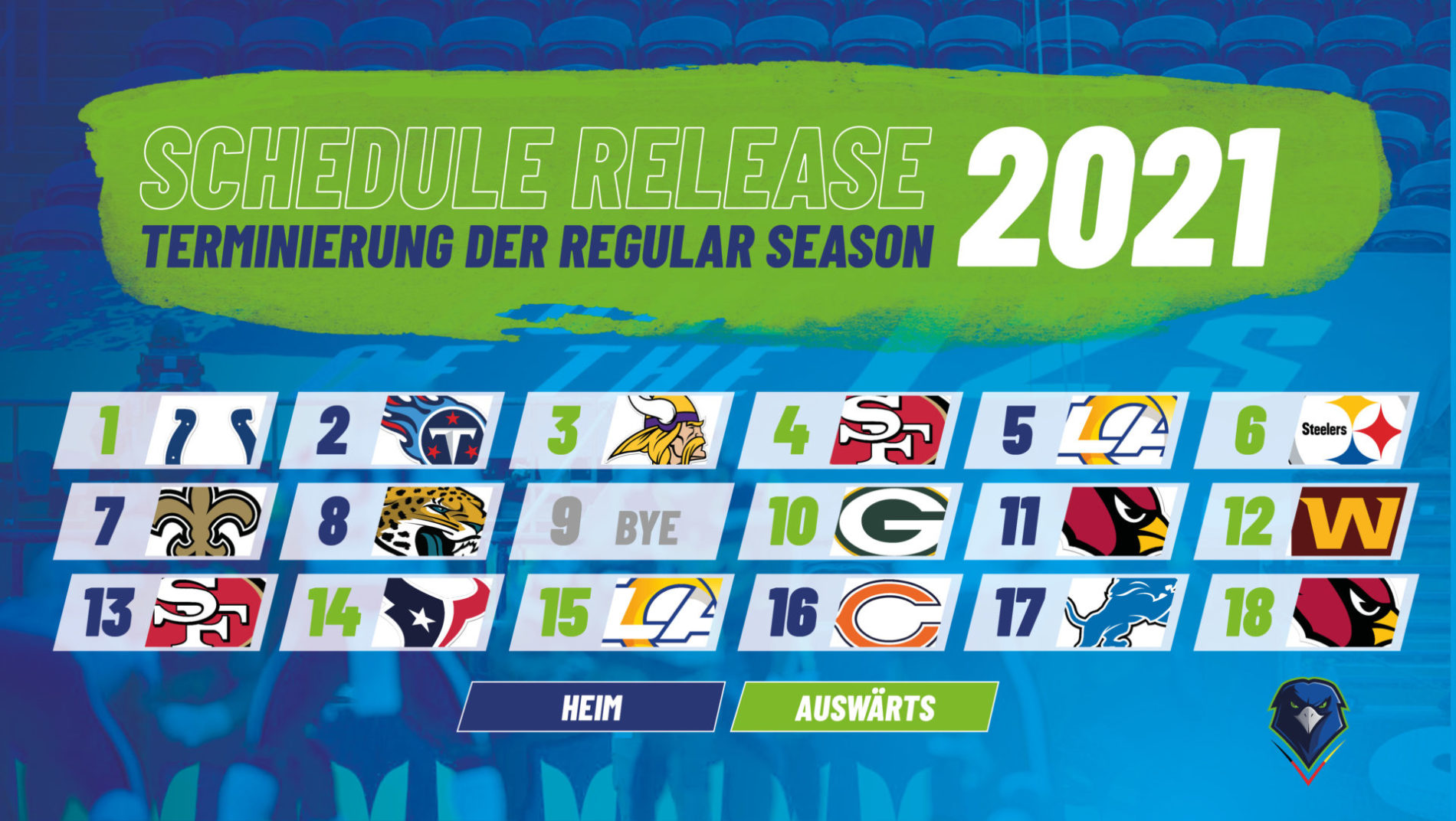 Regular-Season-Spielplan 2021 veröffentlicht