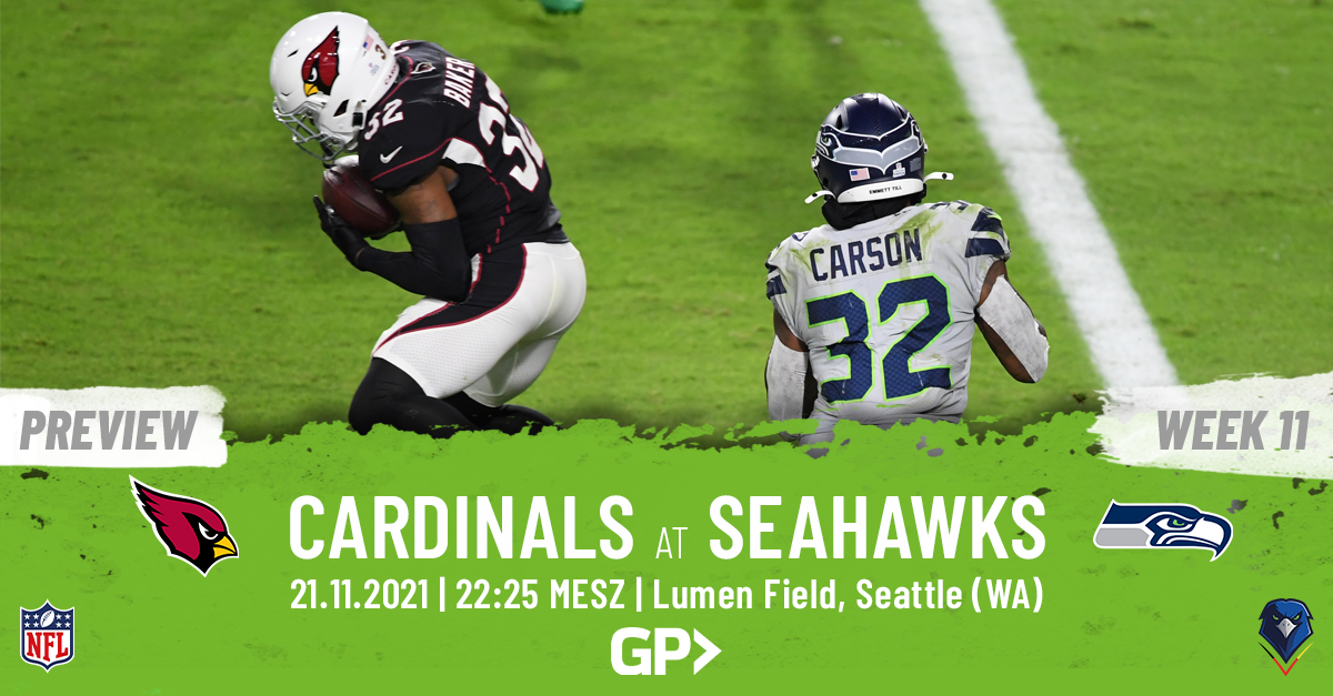 Preview: Regular Season 2021 (Week 11) – Cardinals @ Seahawks