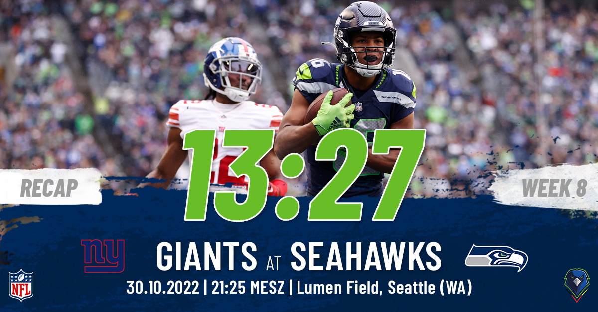 Recap: Regular Season 2022 (Week 8) – Giants @ Seahawks