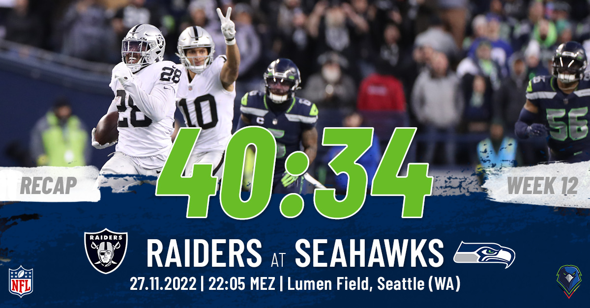 Recap: Regular Season 2022 (Week 12) – Raiders @ Seahawks
