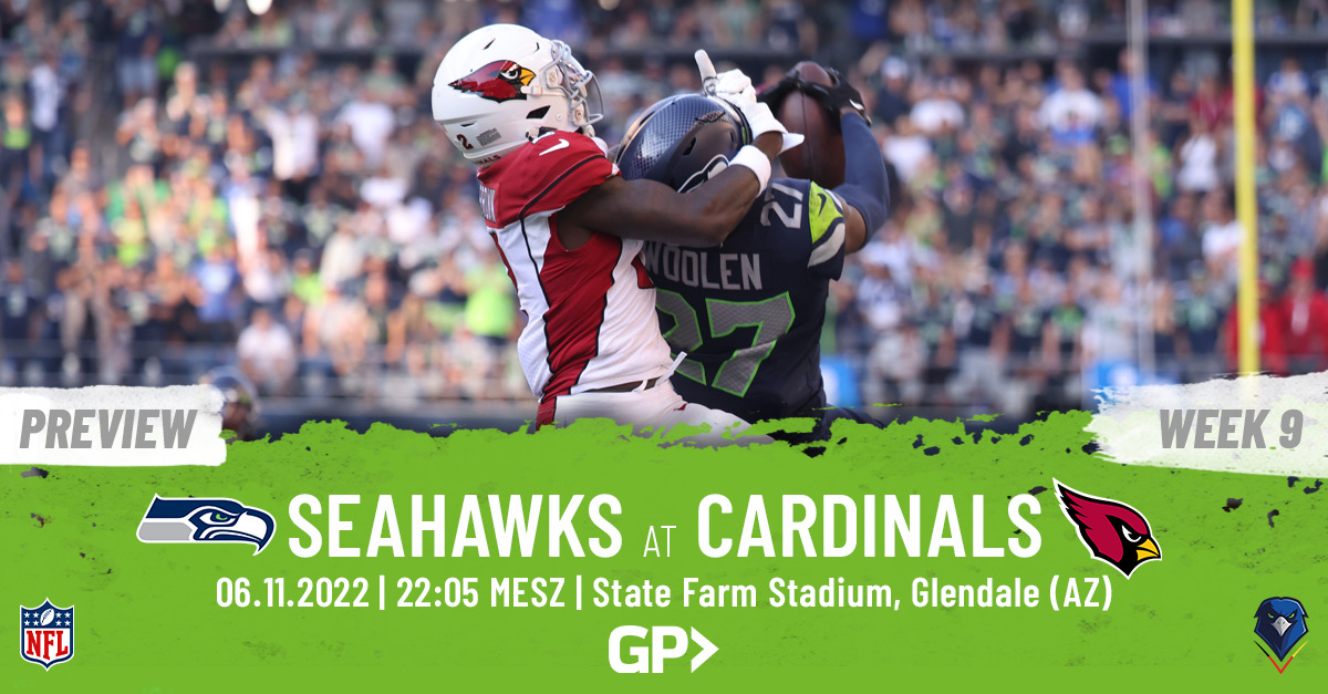 Preview: Regular Season 2022 (Week 9) – Seahawks @ Cardinals