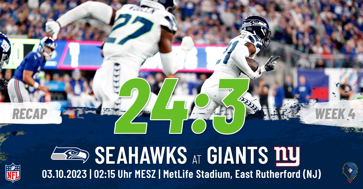 Recap: Regular Season 2023 (Week 4) – Seahawks @ Giants