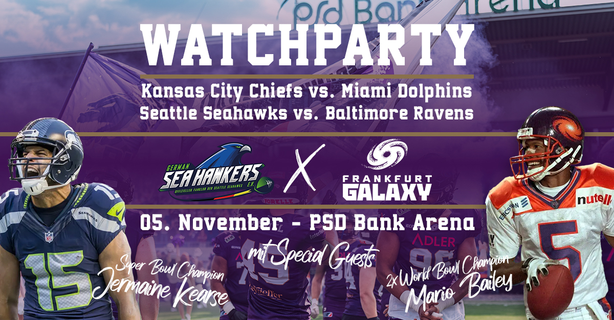 Seahawks-Watchparty beim NFL Frankfurt Game – mit Super Bowl Champion
