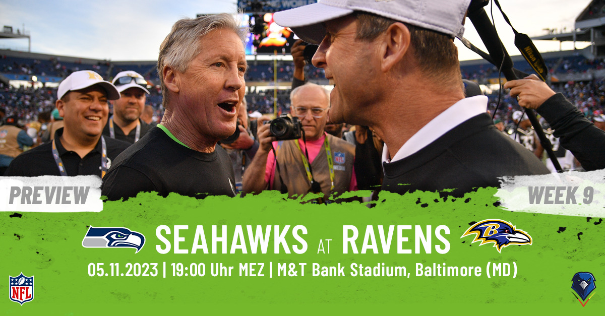 Preview: Regular Season 2023 (Week 9) – Seattle Seahawks @ Baltimore Ravens
