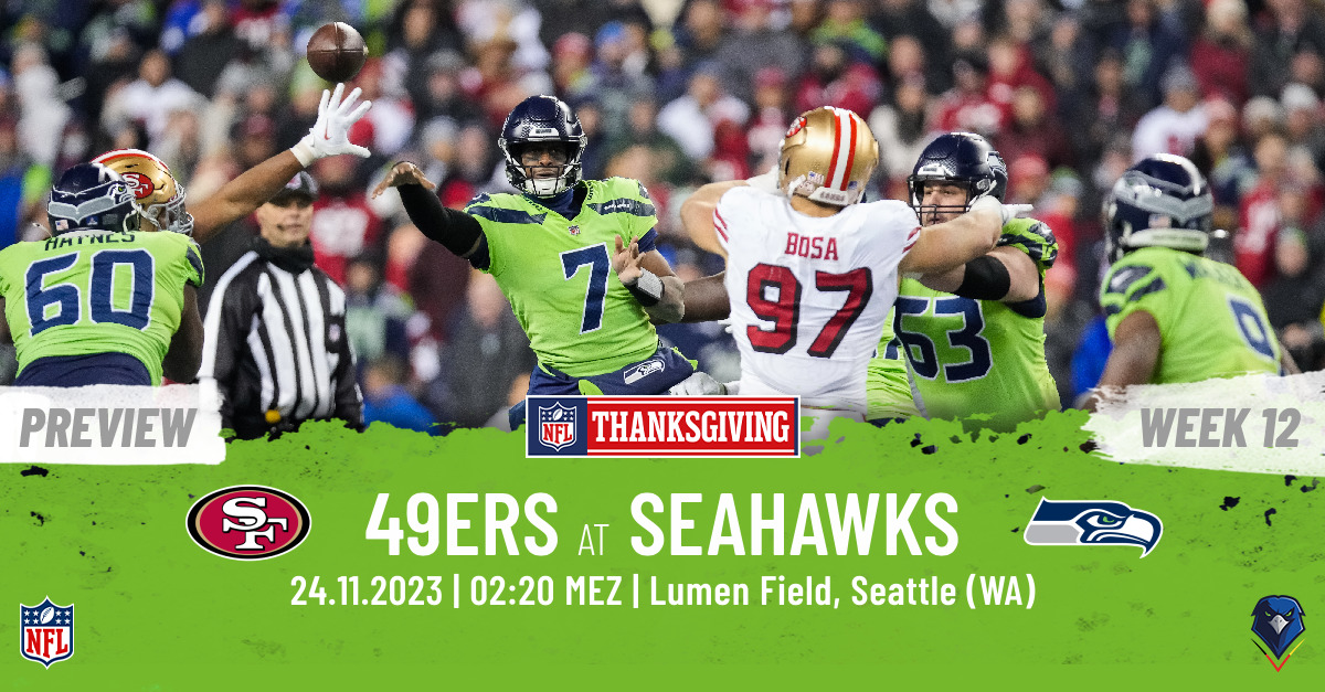 Preview: Regular Season 2023 (Week 12) – 49ers @ Seahawks