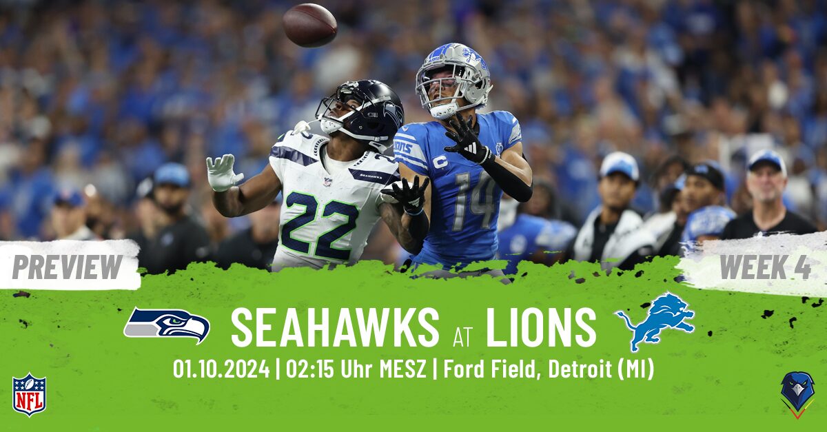 Preview: Regular Season 2024 (Week 4) – Seahawks @ Lions