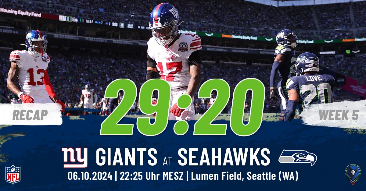 Recap: Regular Season 2024 (Week 5) – Giants @ Seahawks