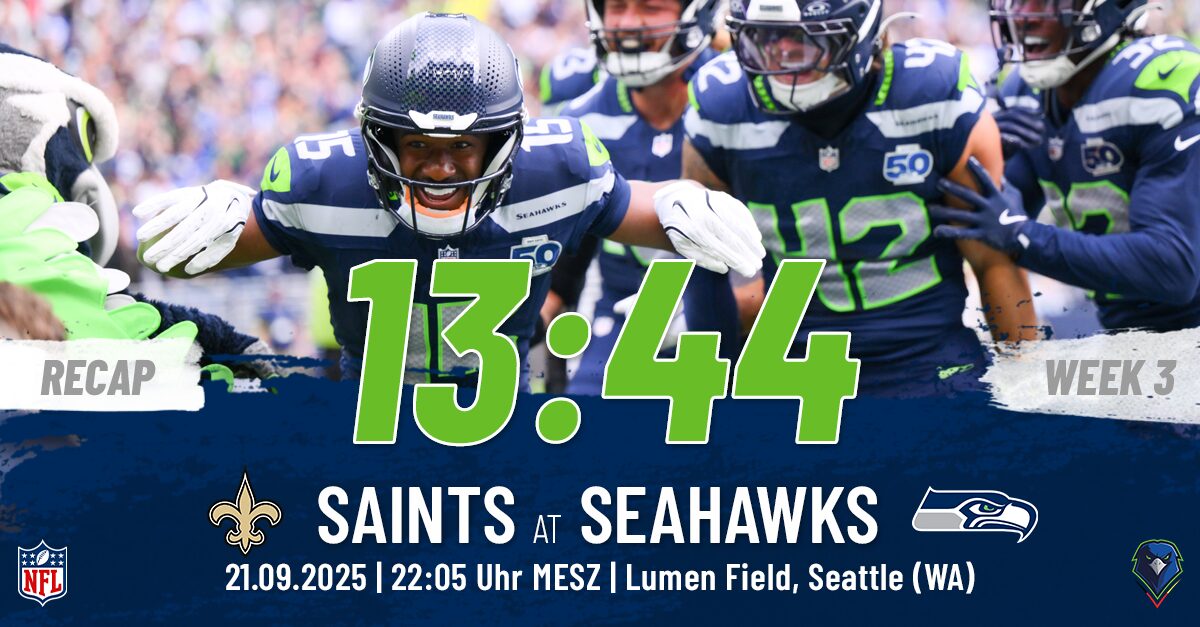 Recap: Regular Season 2025 (Week 3) – Saints @ Seahawks