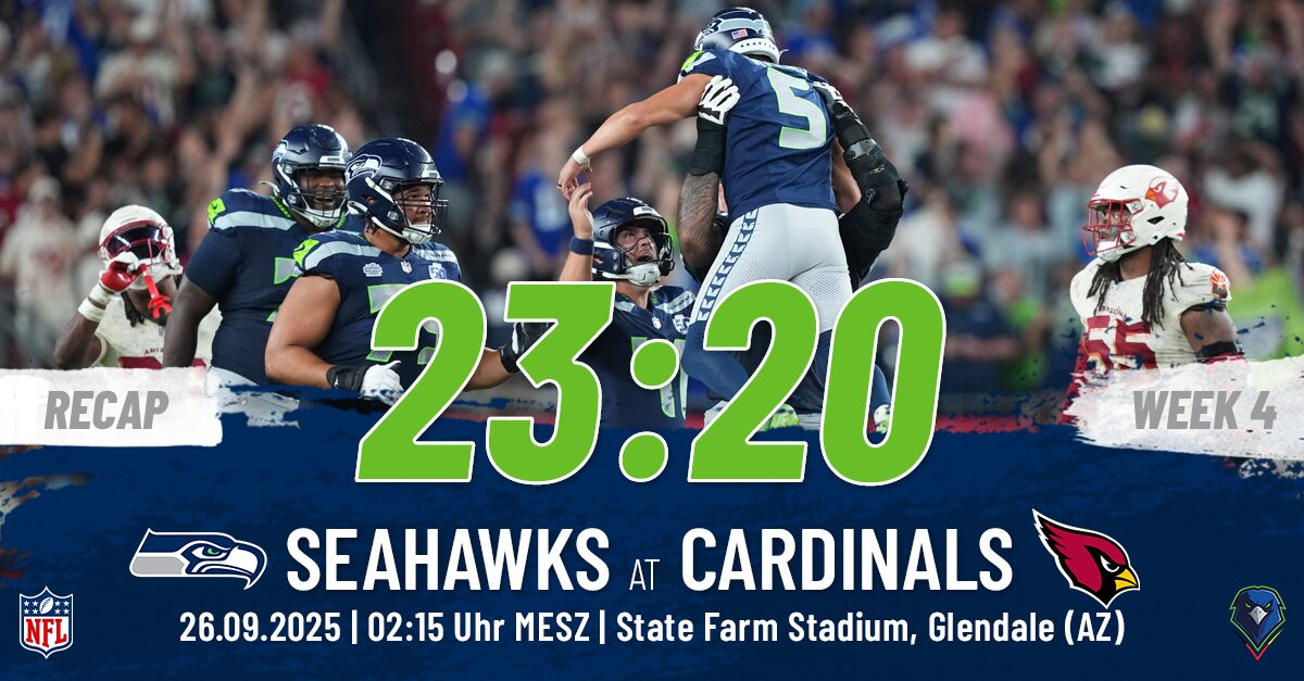 Recap: Regular Season 2025 (Week 4) – Seahawks @ Cardinals