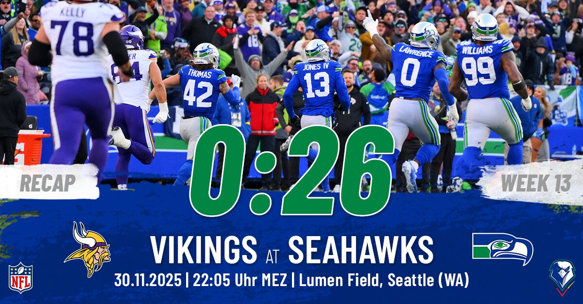 Recap: Regular Season 2025 (Week 13) – Vikings @ Seahawks